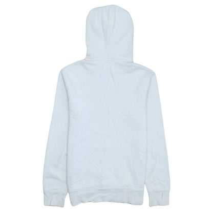 Back view of Levi's Men's White Small Pullover Hoodie with Logo Print