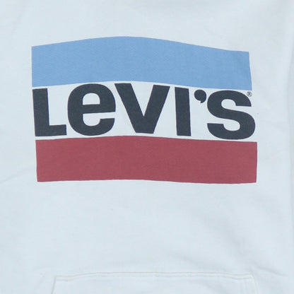 Additional view of Levi's Men's White Small Pullover Hoodie with Logo Print