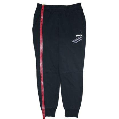 Back view of Puma Men's Black Joggers Medium Regular Fit Casual Sweatpants