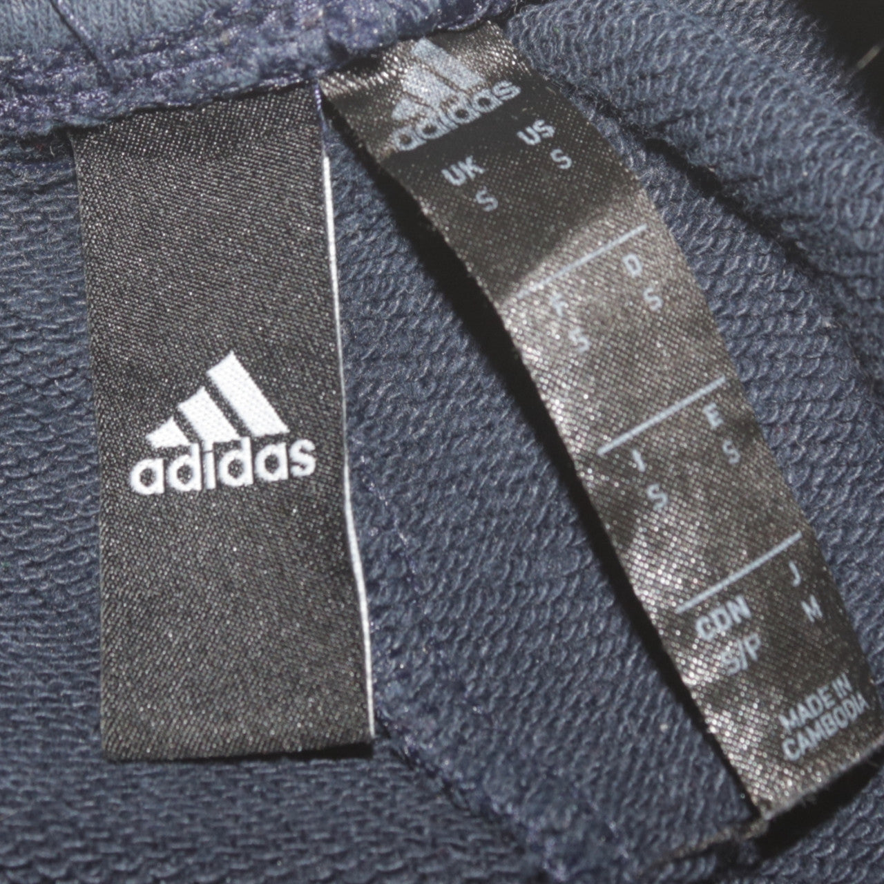 Adidas Men's Blue Sweatpants S Regular Fit Tapered Fleece