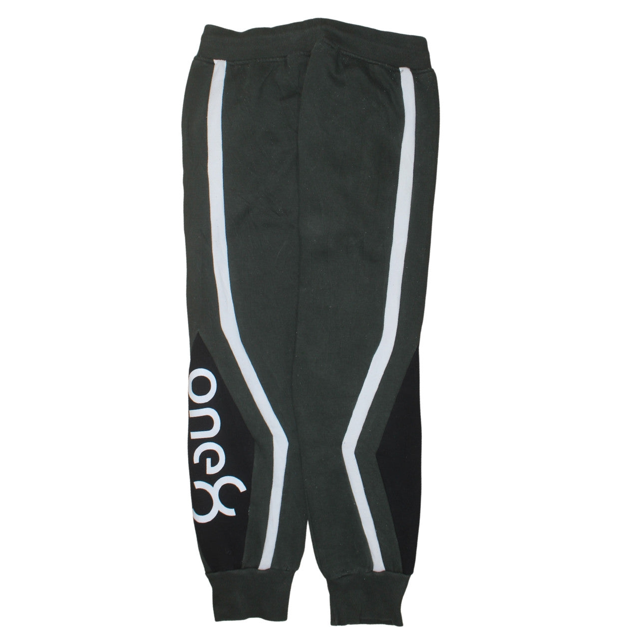 Puma Men's Black Jogger Trousers L Fleece Lined Stripe Logo