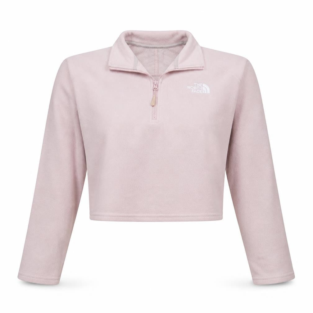 The North Face Women Pink Fleece Pullover Sweatshirt Small 1/4 Zip