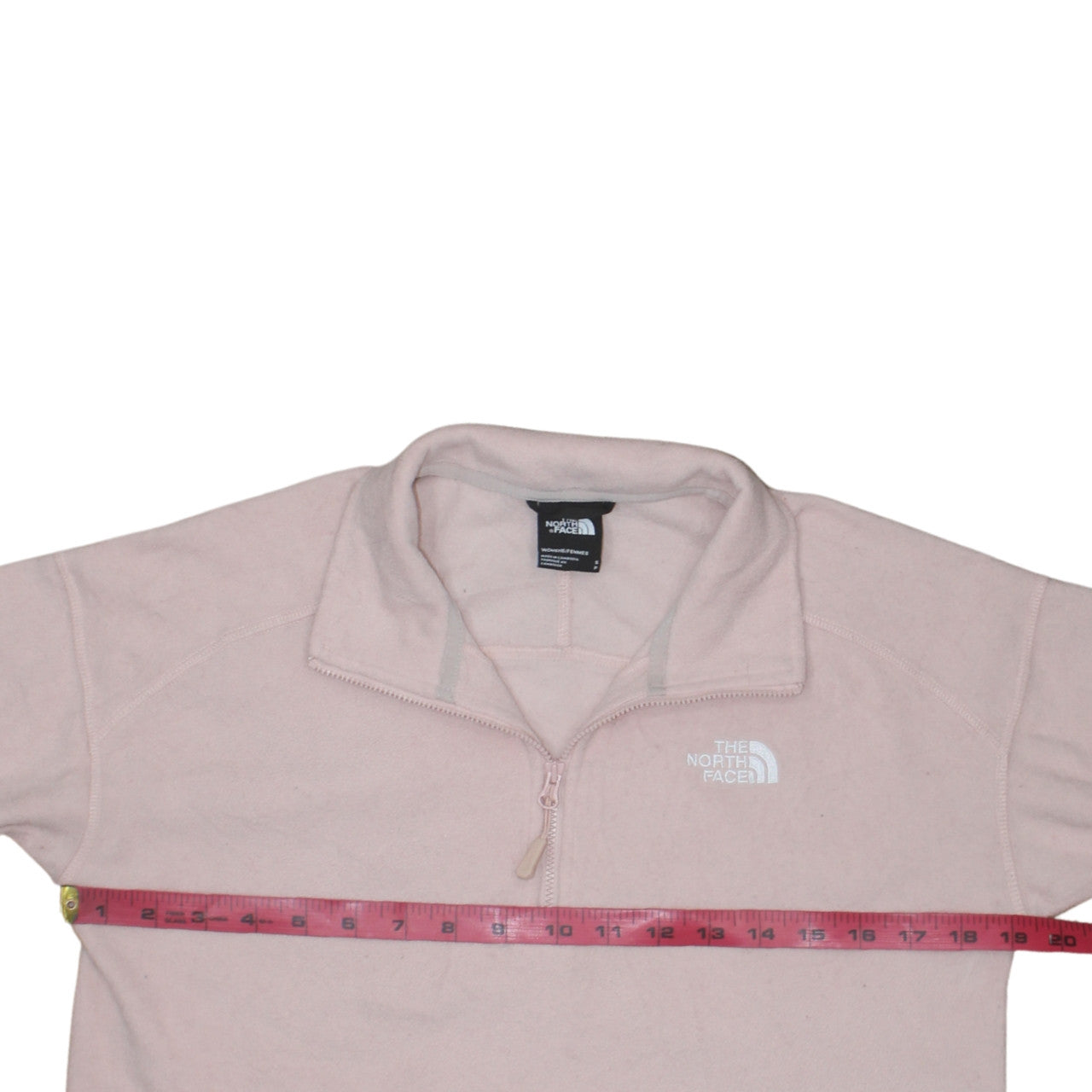 The North Face Women Pink Fleece Pullover Sweatshirt Small 1/4 Zip