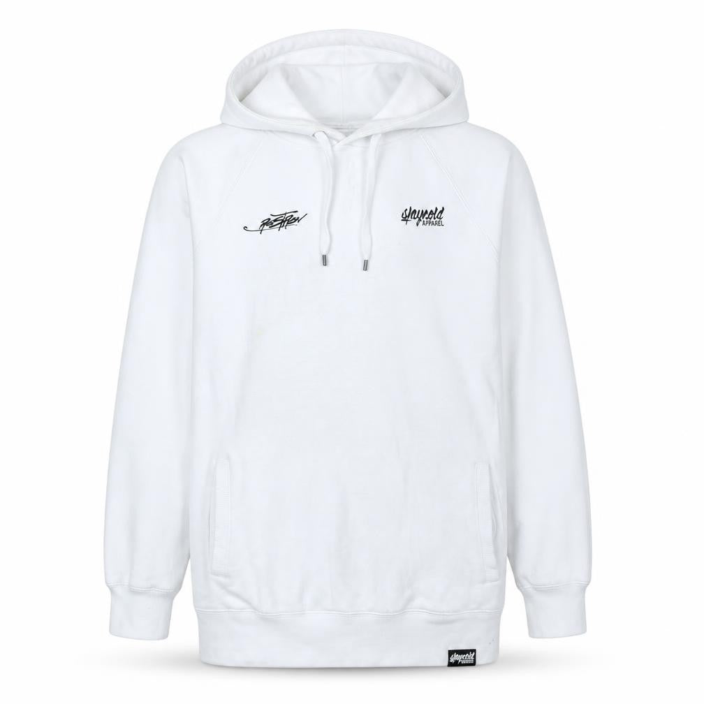 Slaycold Apparel Men's White XL Pullover Hoodie Dragon Graphic