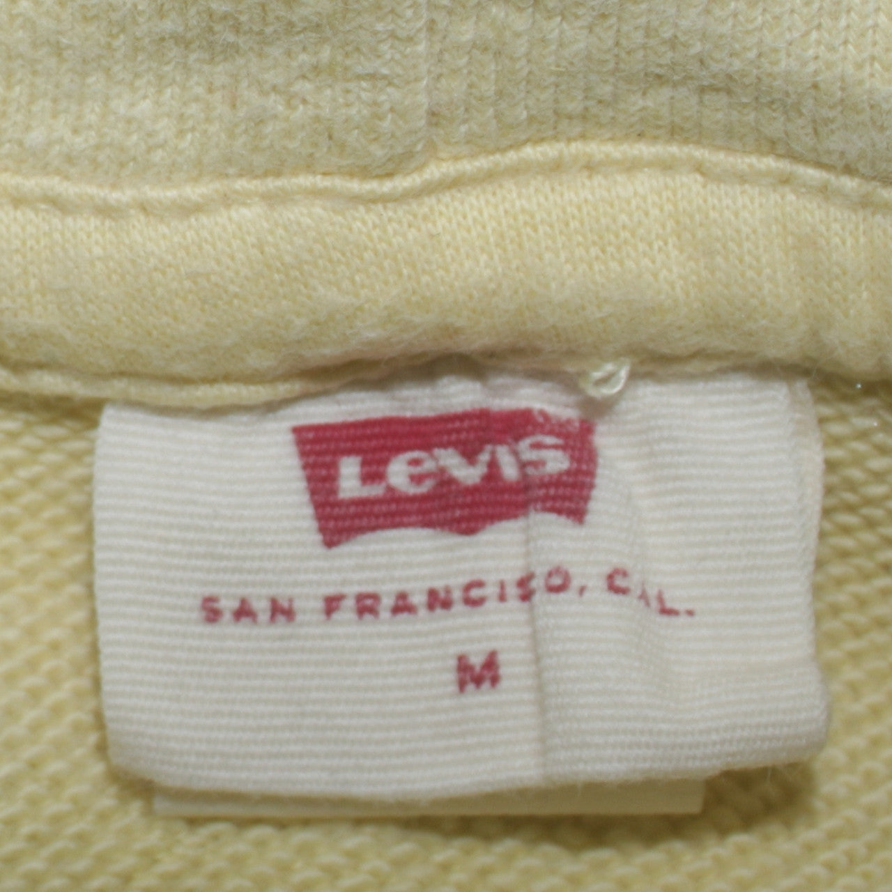 Levi's Womens Yellow Pullover Hoodie M Cotton Graphic Logo