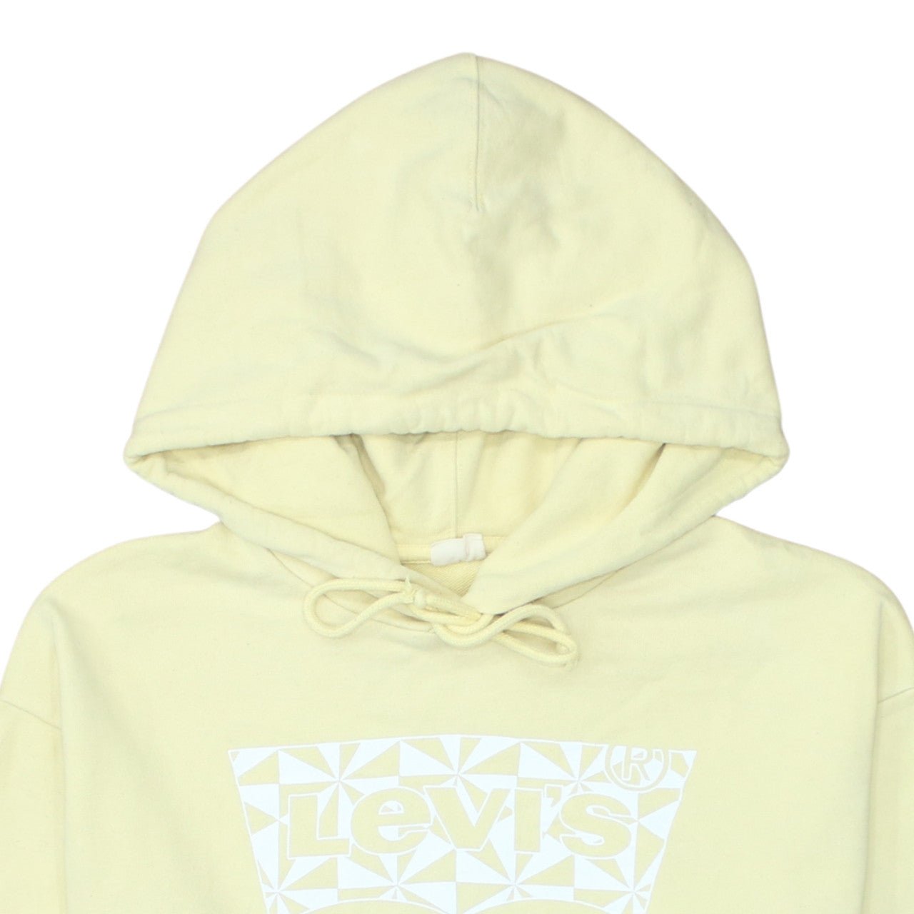 Levi's Womens Yellow Pullover Hoodie M Cotton Graphic Logo