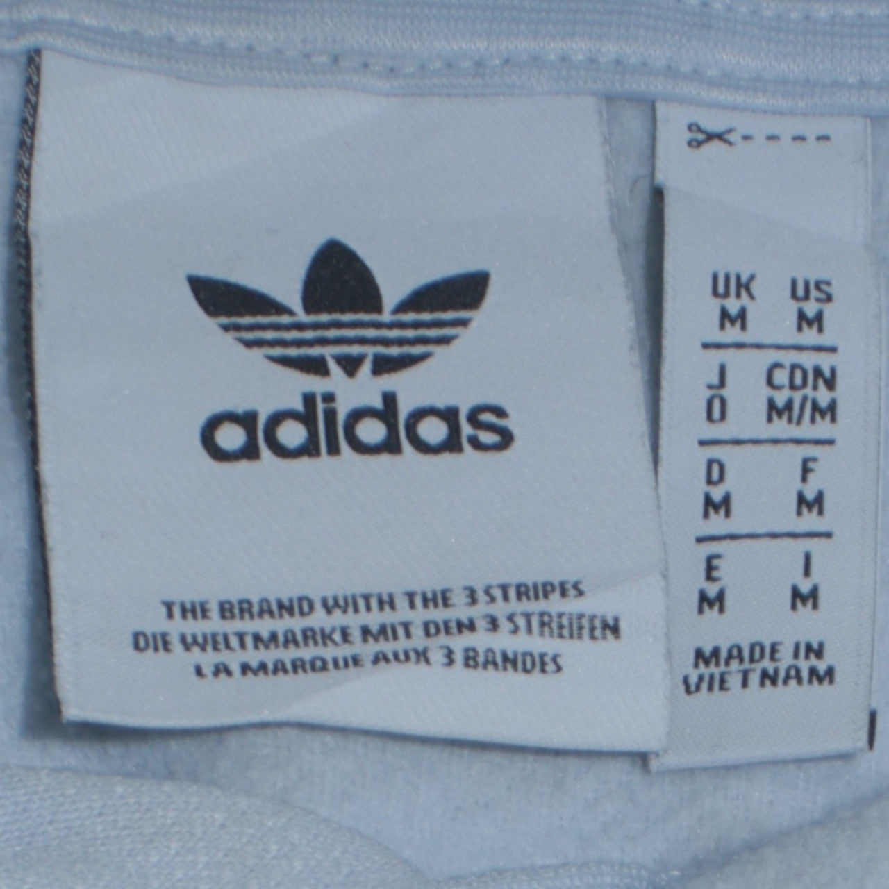 Adidas Mens Blue Pullover Hoodie Medium Logo Graphic Sweatshirt