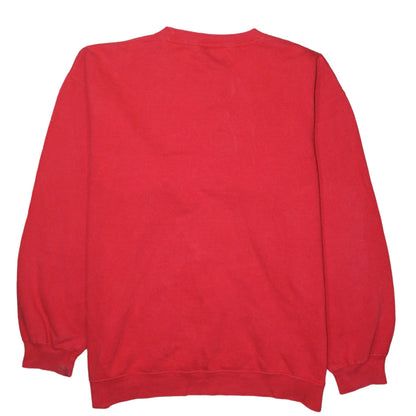 Brand and care label for Lee Cooper Men's Red Crew Neck Pullover Sweatshirt L Retro Logo