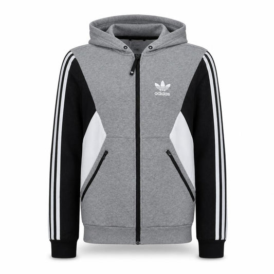 Adidas Mens Grey Full Zip Hoodie XS Sportswear Jacket