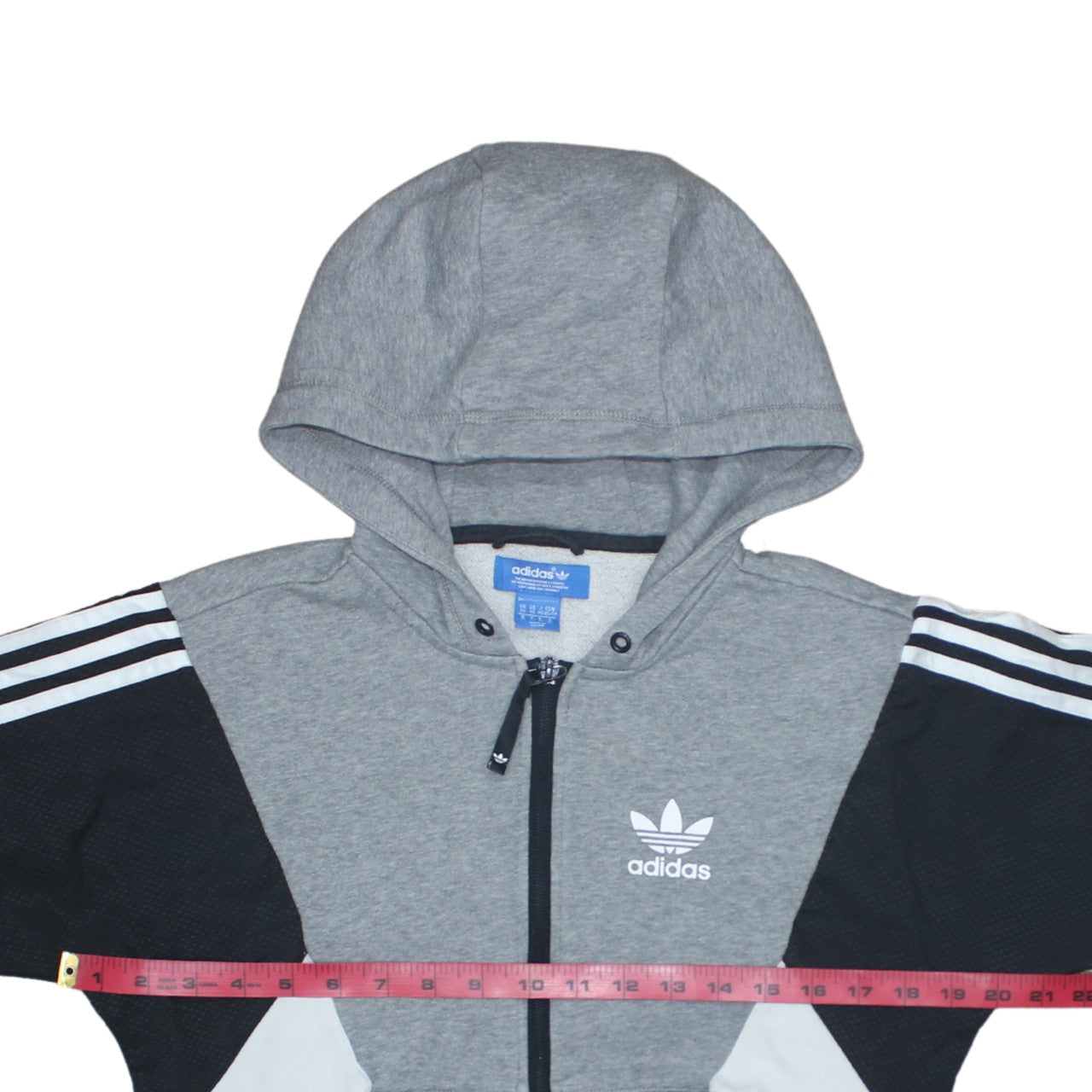 Adidas Mens Grey Full Zip Hoodie XS Sportswear Jacket
