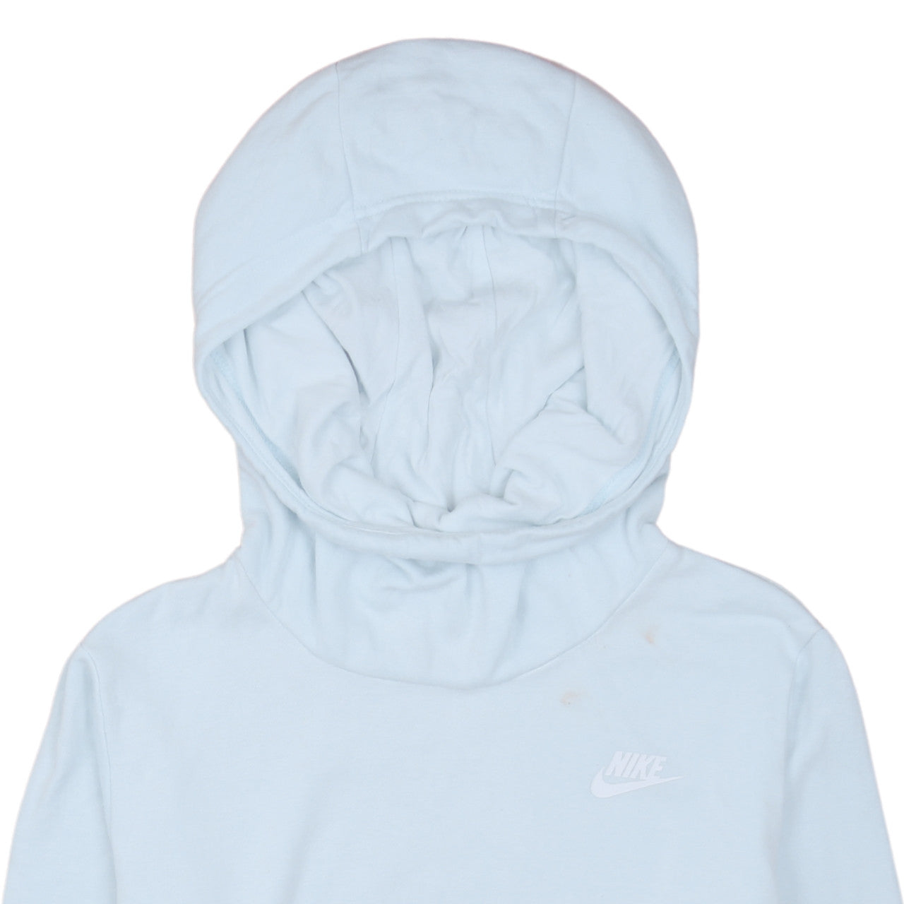 Nike Womens Blue Pullover Hoodie Medium Casual Lined Cotton Blend