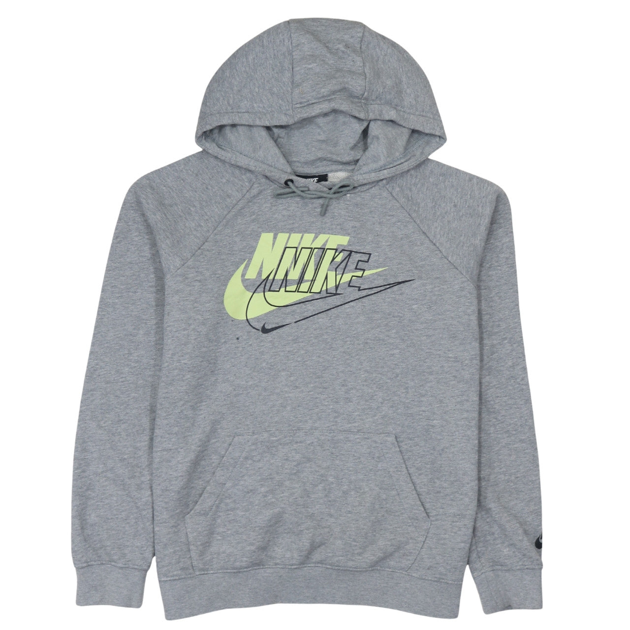 Nike Men's Grey Logo Pullover Hoodie Size M