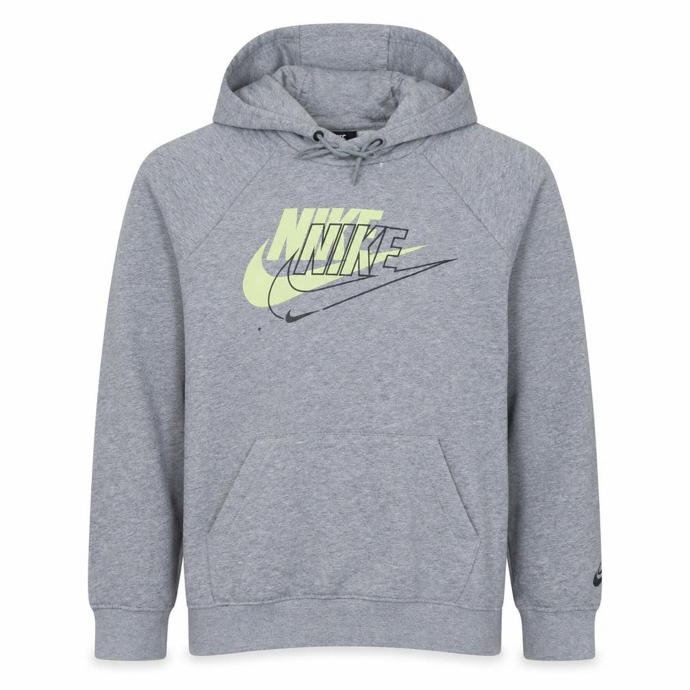 Nike Men's Grey Logo Pullover Hoodie Size M