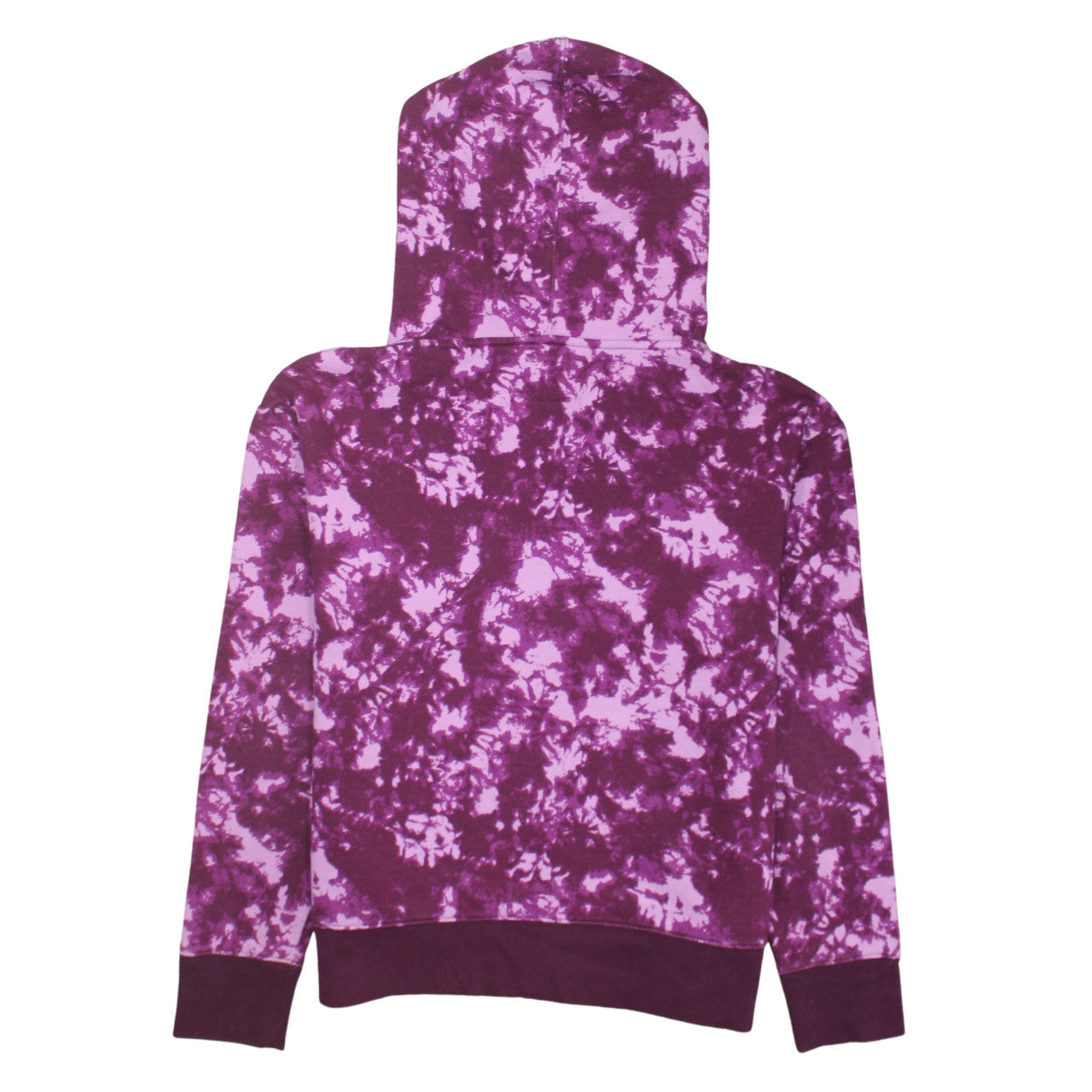 Champion Womens Purple Tie Dye Hoodie Small Pullover Cotton Blend