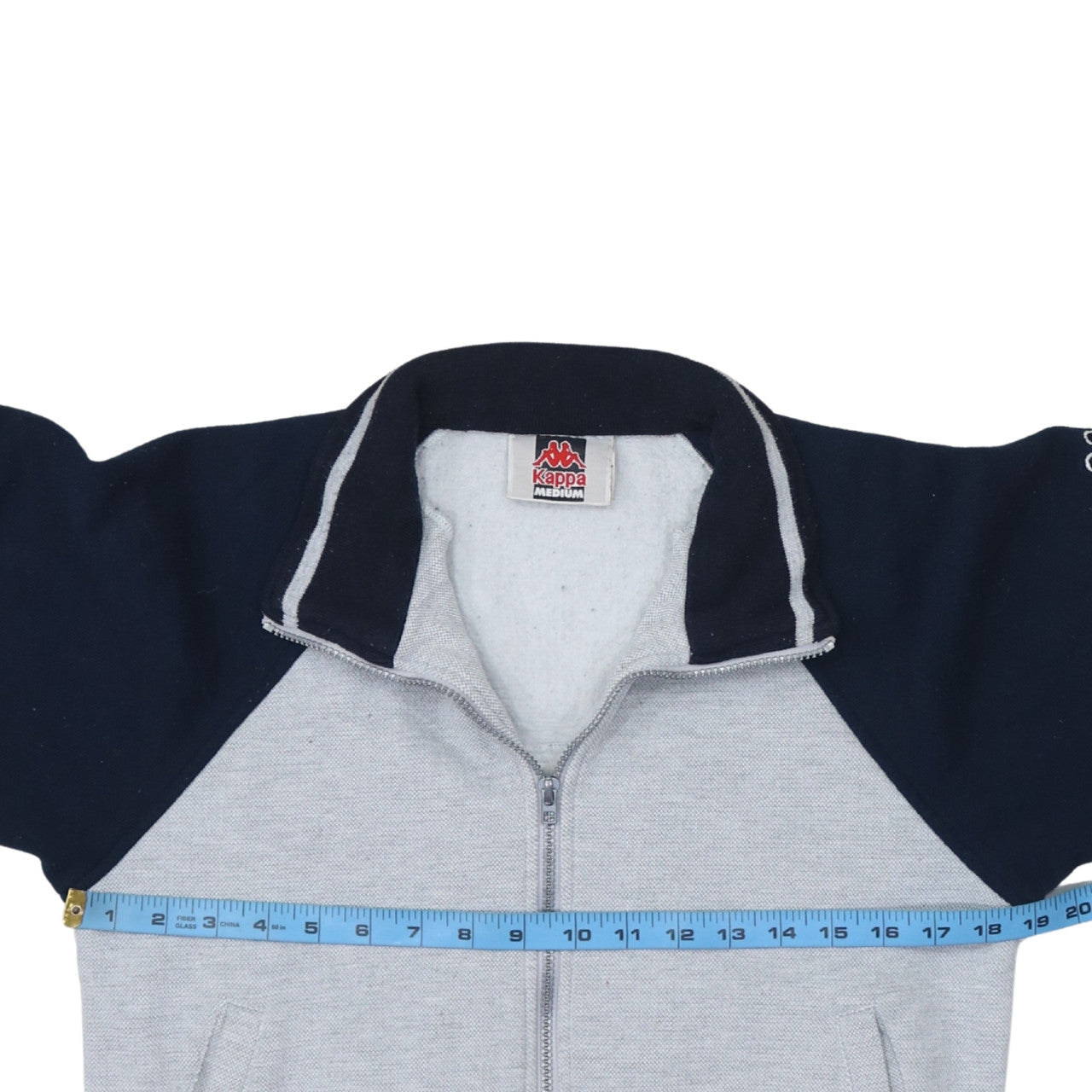 Kappa Men Grey Full Zip Sweatshirt Medium Classic Sportswear