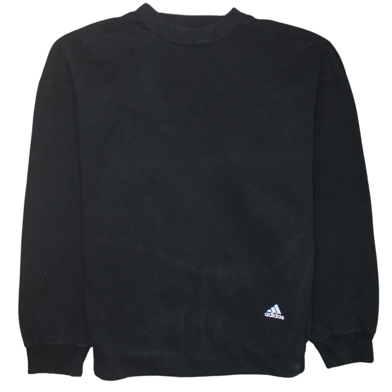 Adidas Womens Black Medium Pullover Sweatshirt Graphic Print