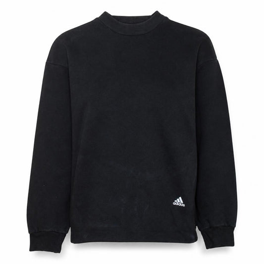 Adidas Womens Black Medium Pullover Sweatshirt Graphic Print