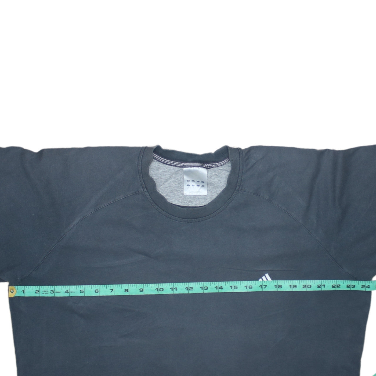 Adidas Men Grey Crew Neck Short Sleeve Cotton Sports T-Shirt L