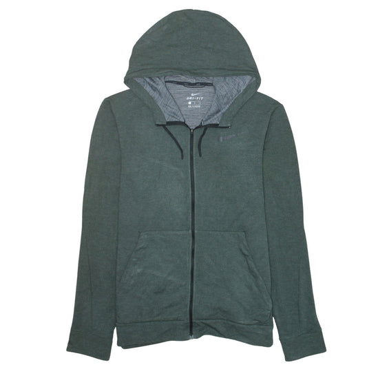 Nike Men's Green Dri-FIT Full Zip Hoodie Size M Lightweight Sportswear