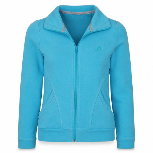 Adidas Women Blue Full Zip Sweatshirt Size 12 Essentials Performance