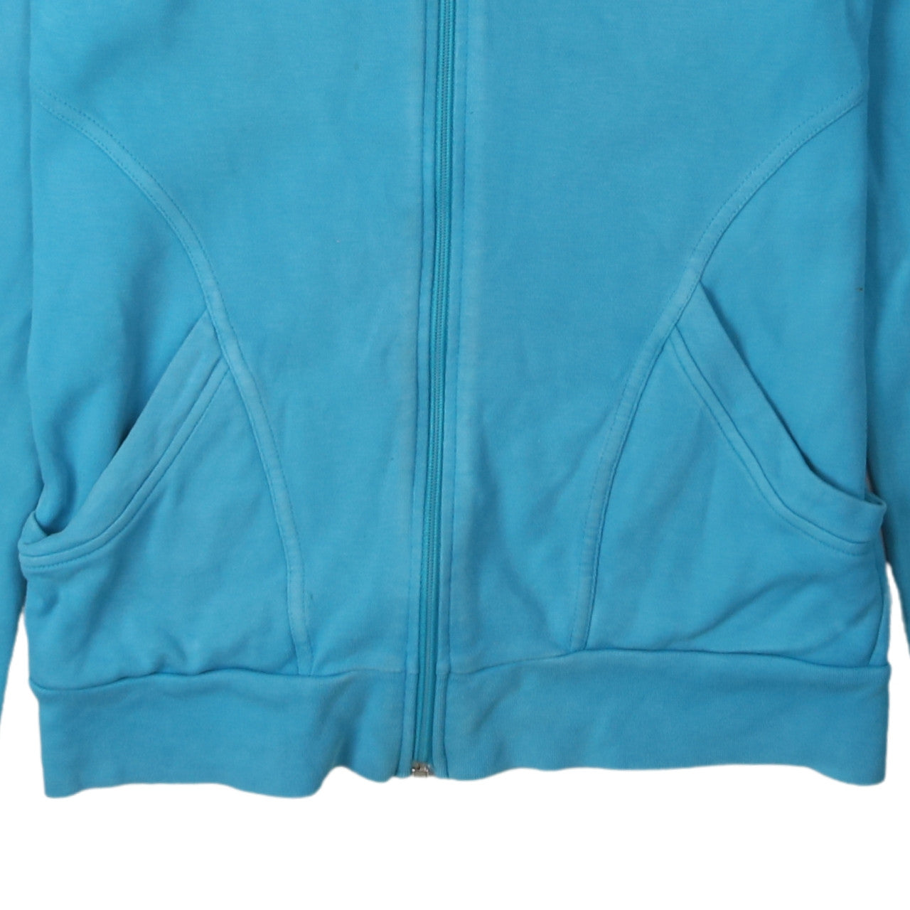 Adidas Women Blue Full Zip Sweatshirt Size 12 Essentials Performance