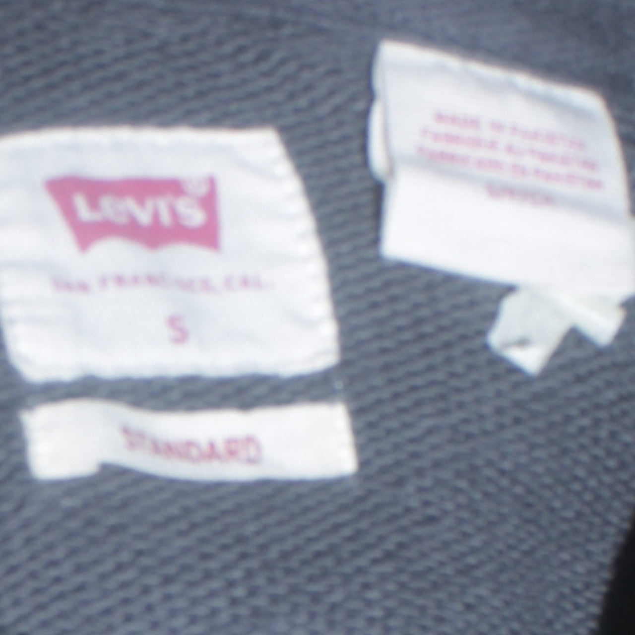 Levi's Men's Grey Pullover Hoodie Size S Regular Fit