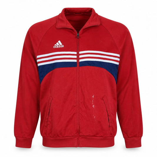 Adidas Men's Red Full Zip Track Sweatshirt Size L Sports Top