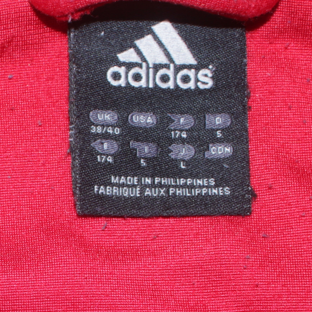 Adidas Men's Red Full Zip Track Sweatshirt Size L Sports Top