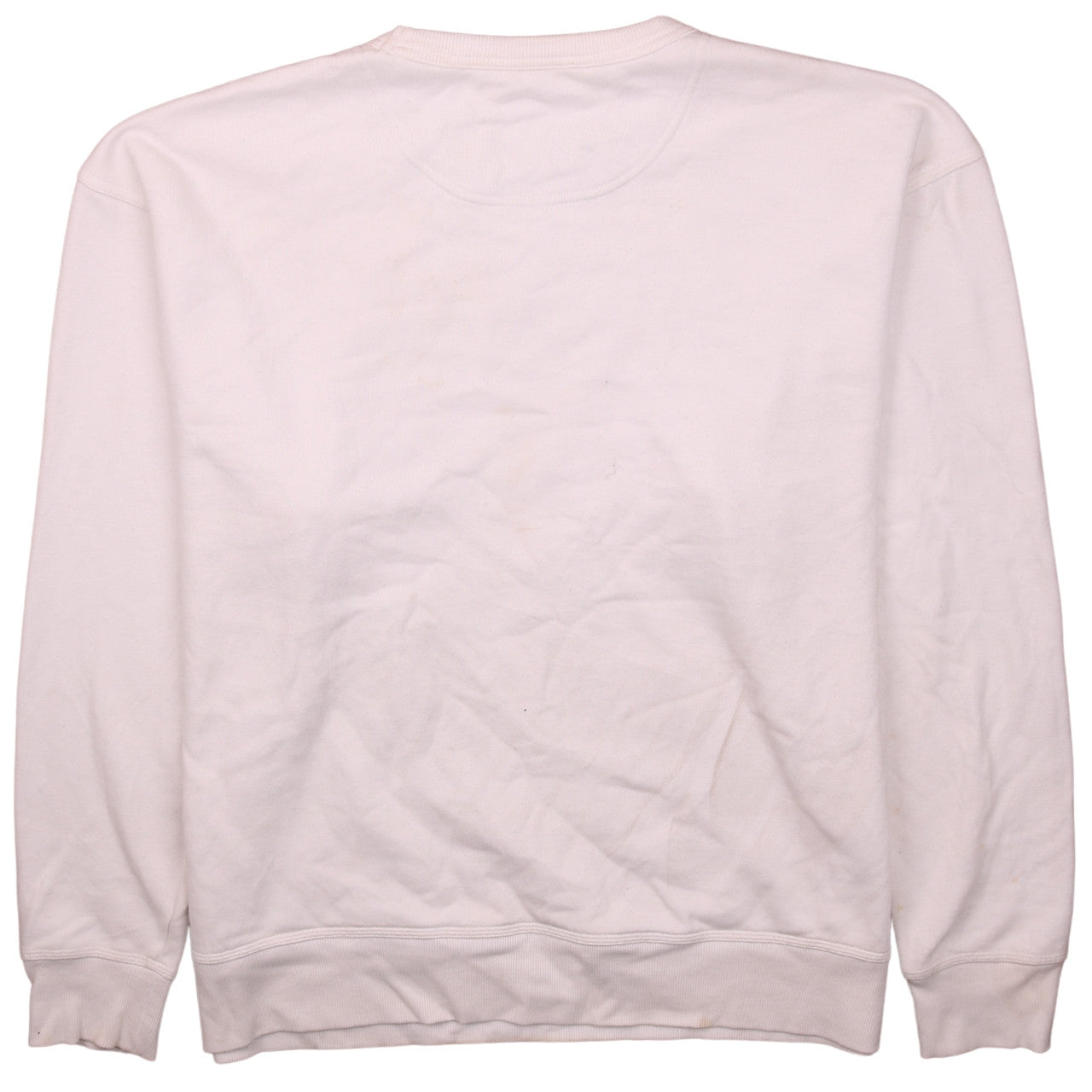 Champion Men's White XL Crew Neck Logo Sweatshirt