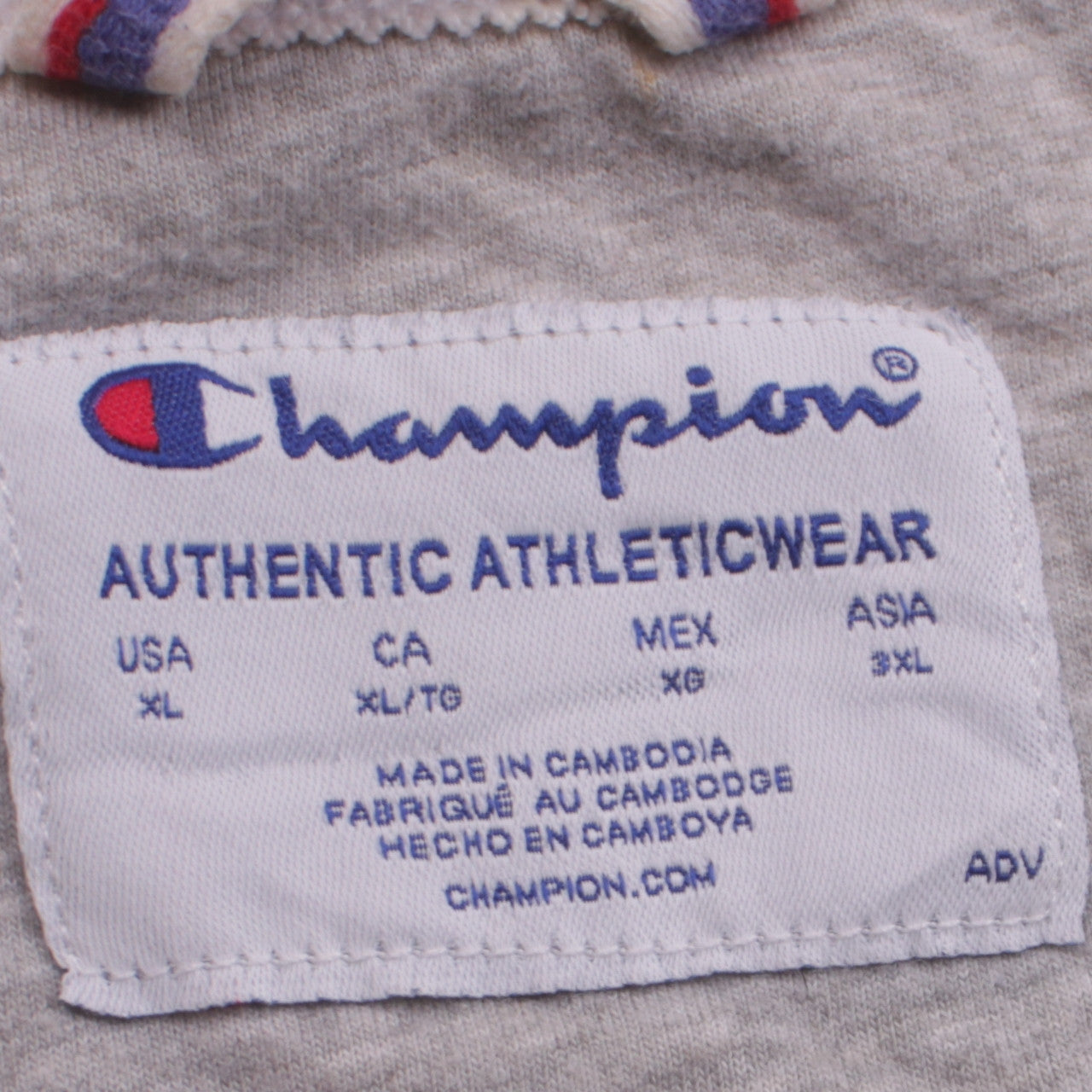 Champion Men's White XL Crew Neck Logo Sweatshirt