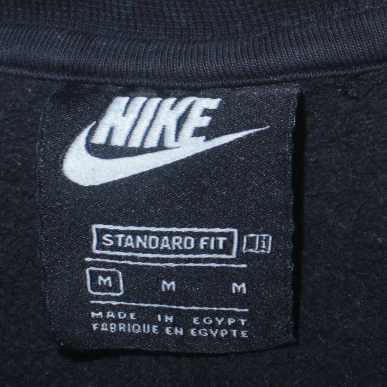 Nike Men's Black Medium Crew Neck Logo Pullover Sweatshirt
