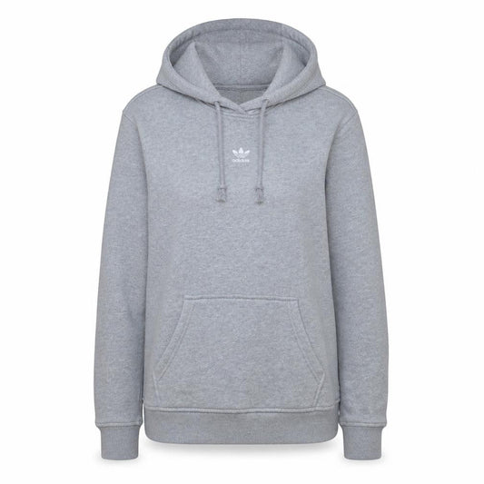 Front view of Adidas Women’s Grey Hoodie XS Pullover Hooded Sweatshirt