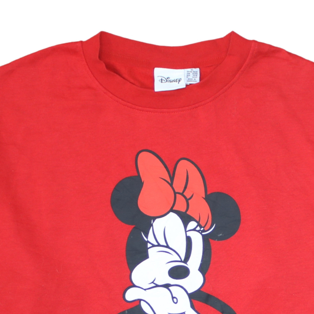 Disney Women Red Minnie Mouse Pullover Sweatshirt XL