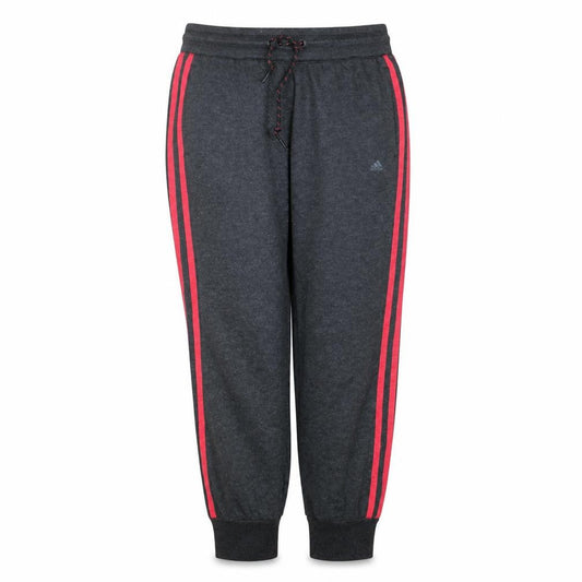 Adidas Women Charcoal Jogger Sweatpants S Climalite Drawstring Tracksuit Bottoms