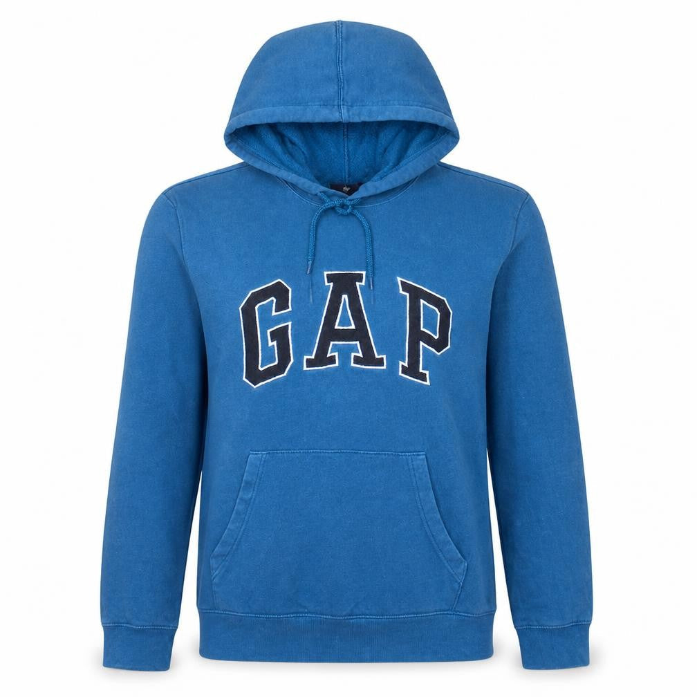 Gap Women's Blue Pullover Hoodie Size M Cotton Blend Casual Sweatshirt