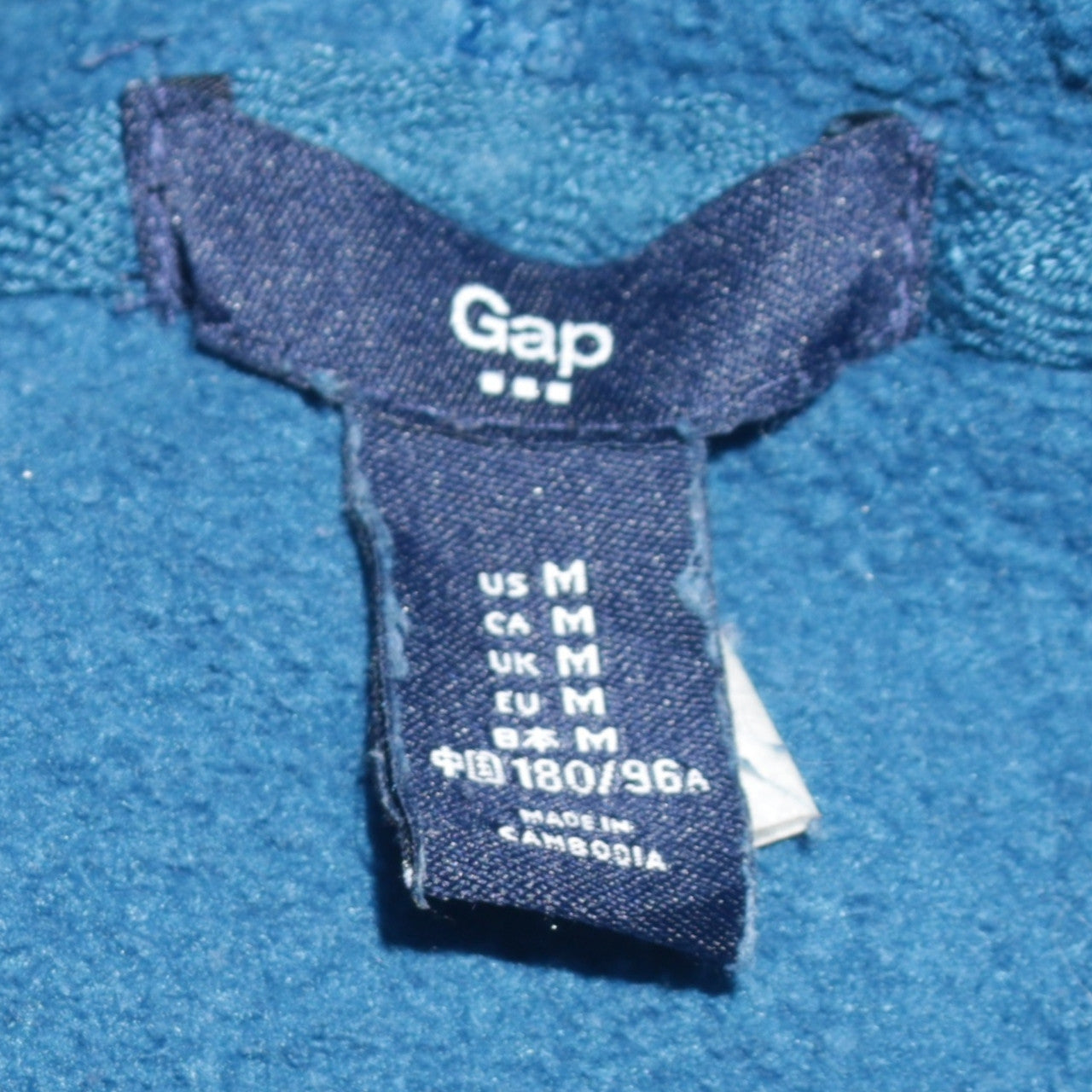 GAP Women's Blue Pullover Hoodie Size M Cotton Blend Casual Sweatshirt