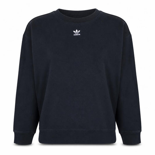 Adidas Womens Black Crew Neck Pullover Sweatshirt XS Classic Fit