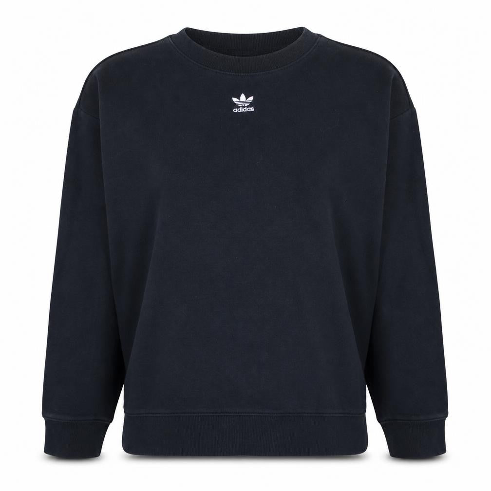 Adidas Womens Black Crew Neck Pullover Sweatshirt XS Classic Fit