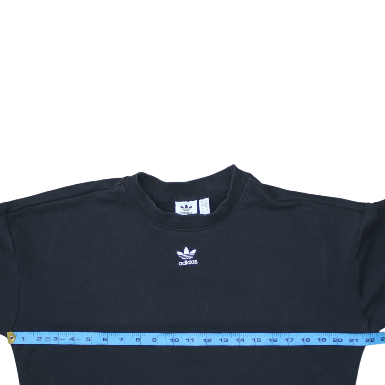 Adidas Womens Black Crew Neck Pullover Sweatshirt XS Classic Fit