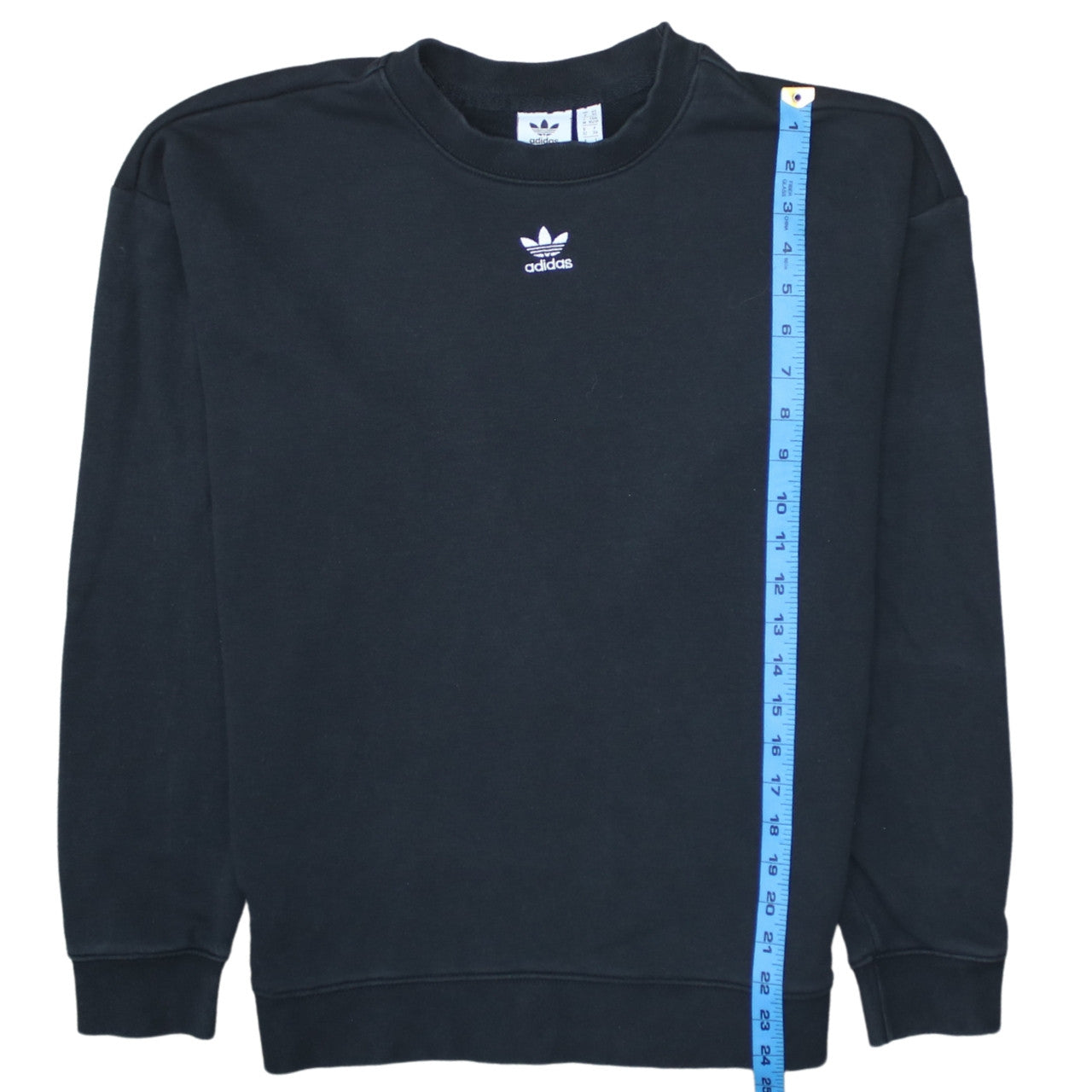 Adidas Womens Black Crew Neck Pullover Sweatshirt XS Classic Fit