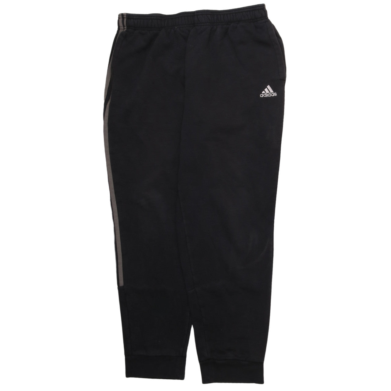 Adidas Men's Black Jogger Trousers Size M Tapered Fit