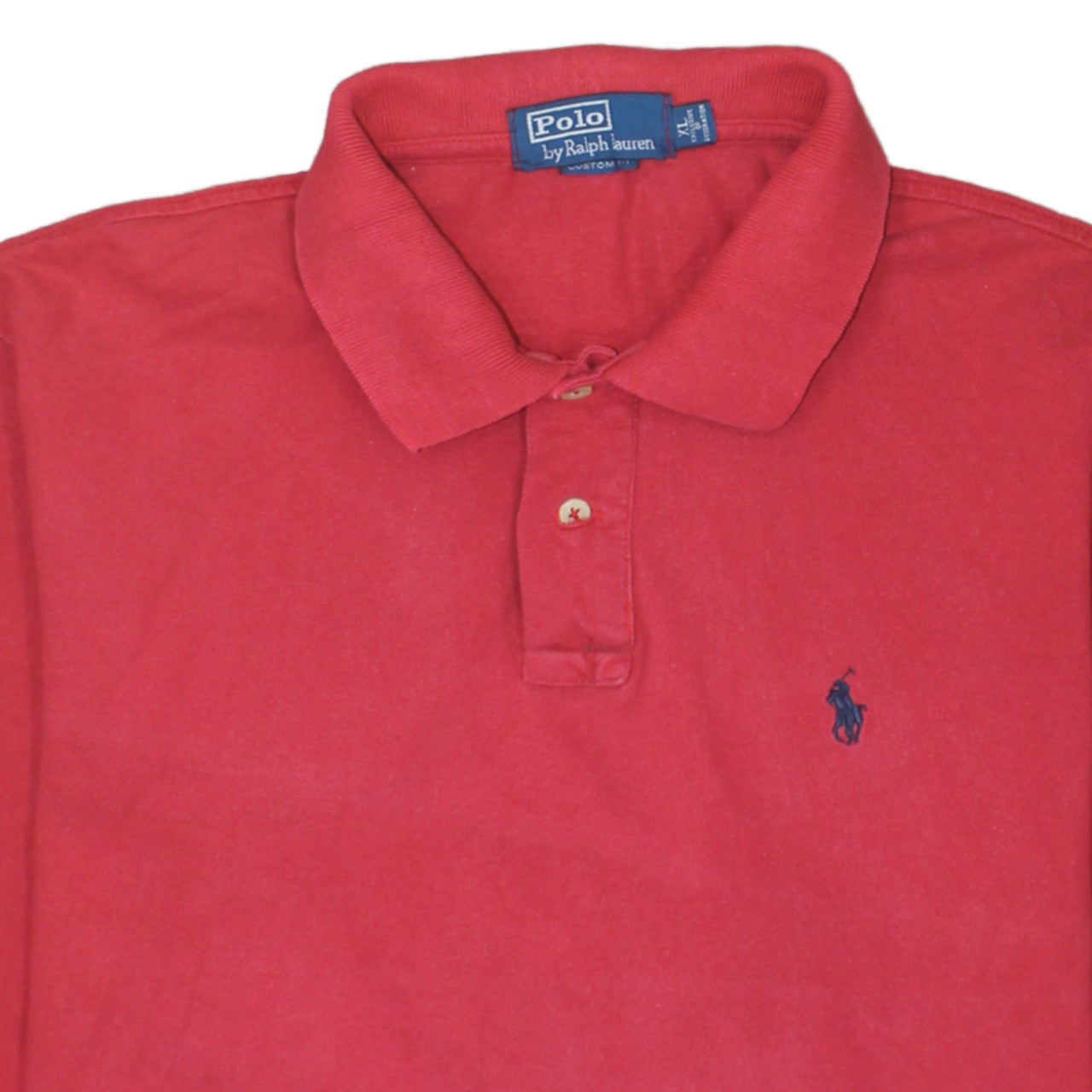 Ralph Lauren Men's Red Long Sleeve Cotton Polo Shirt XL