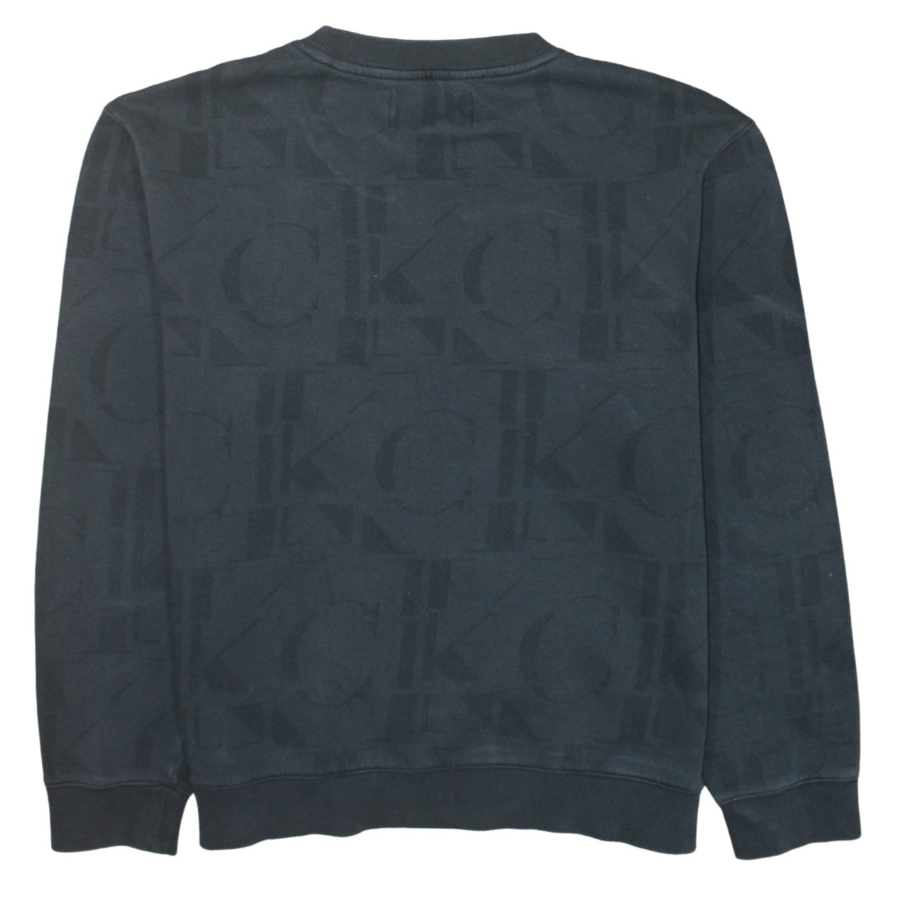 Calvin Klein Jeans Men's Black Logo Sweatshirt M Regular Fit