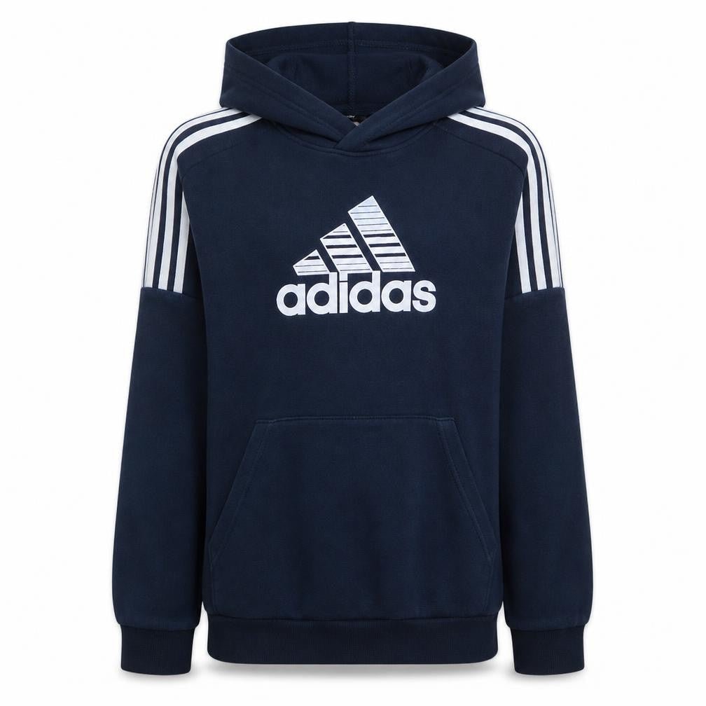 Adidas Boys Navy Blue Pullover Hoodie Sweatshirt 14 Years Logo Print
