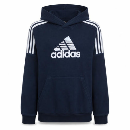 Adidas Boys Navy Blue Pullover Hoodie Sweatshirt 14 Years Logo Print