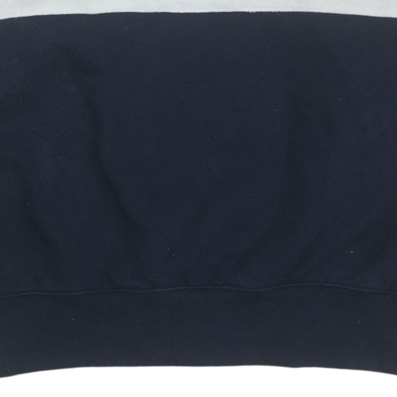 Champion Women's Beige and Navy Colourblock Crew Neck Sweatshirt Medium