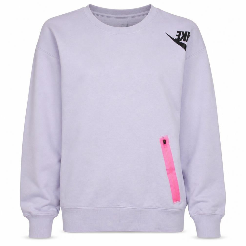 Nike Womens Lilac Sweatshirt Small Crew Neck Long Sleeve Pullover