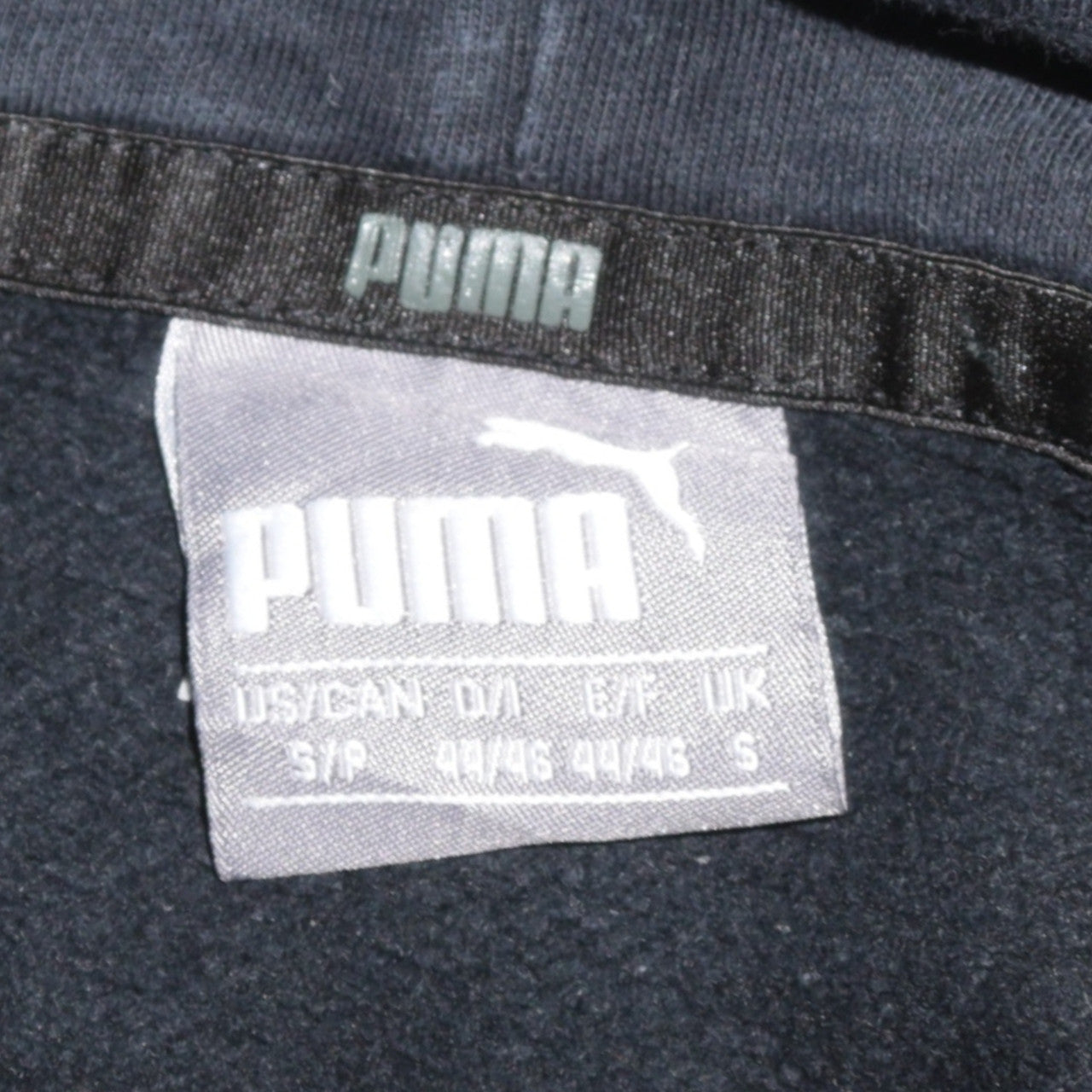 Puma Men's Black Small Pullover Hoodie Logo Fleece Sweatshirt