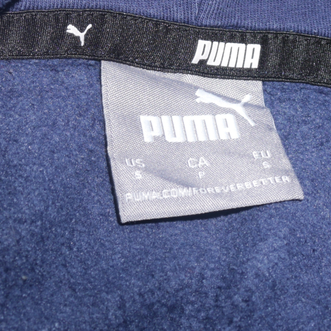 Puma Men's Blue Pullover Hoodie Small Regular Fit Sportswear