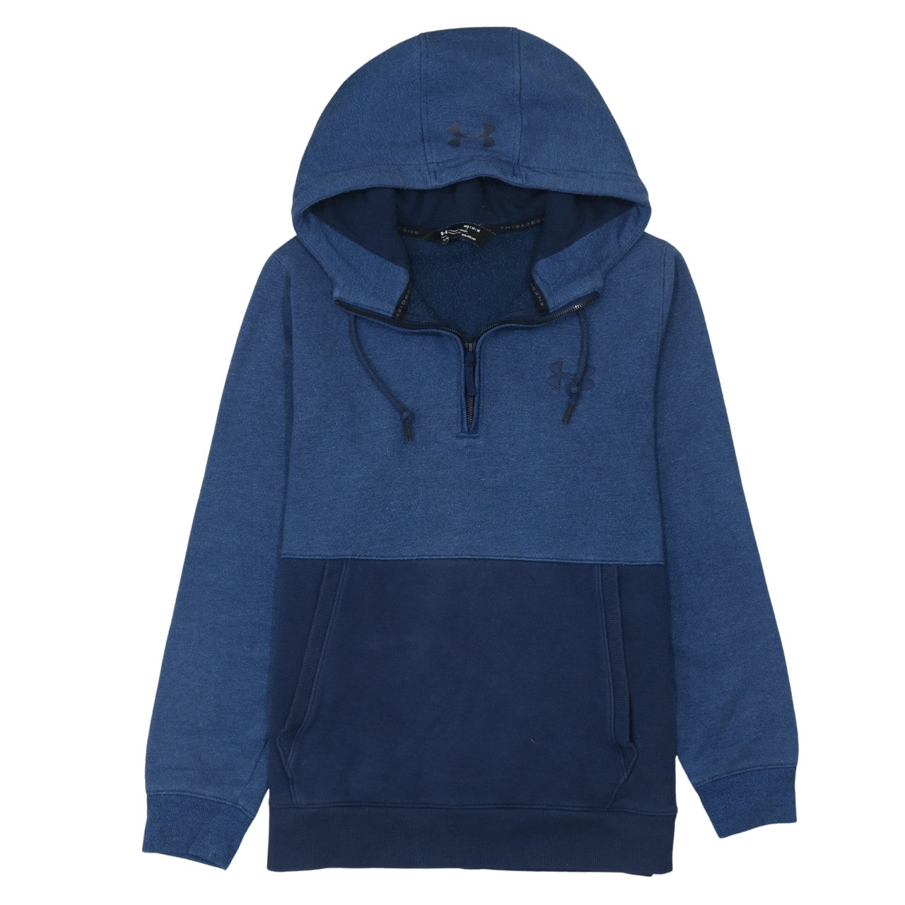 Under Armour Men's Blue Fleece 1/2 Zip Hoodie Medium ColdGear